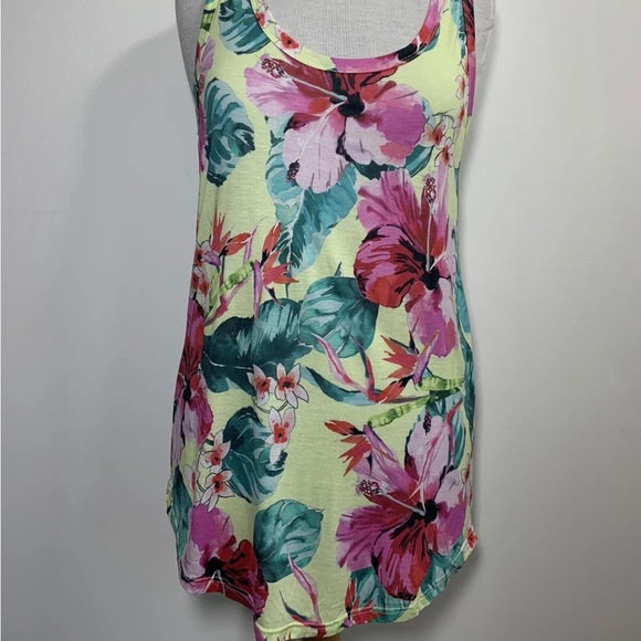 Dorothy Perkins Cami Top Tropical Stretch Sleeveless Floral Multicoloured UK 12 - Picture 9 of 11